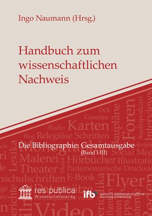 Buchcover Handbuch zum wissenschaftlichen Nachweis | Ingo Naumann | EAN 9783959680011 | ISBN 3-95968-001-5 | ISBN 978-3-95968-001-1