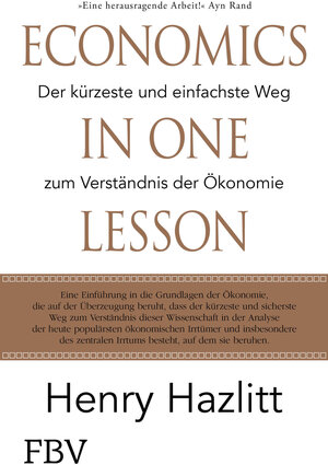 Buchcover Economics in one Lesson | Henry Hazlitt | EAN 9783959726054 | ISBN 3-95972-605-8 | ISBN 978-3-95972-605-4