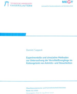 Buchcover Experimentelle und simulative Methoden zur Untersuchung der Verschleißvorgänge im Kettengelenk von Antriebs- und Steuerketten | Daniel Sappok | EAN 9783959740333 | ISBN 3-95974-033-6 | ISBN 978-3-95974-033-3