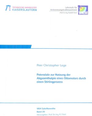 Buchcover Potenziale zur Nutzung der Abgasenthalpie eines Ottomotors durch einen Stirlingprozess | Peer Christopher Lege | EAN 9783959740371 | ISBN 3-95974-037-9 | ISBN 978-3-95974-037-1