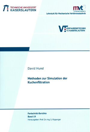 Buchcover Methoden zur Simulation der Kuchenfiltration | David Hund | EAN 9783959741118 | ISBN 3-95974-111-1 | ISBN 978-3-95974-111-8