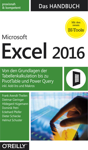 Buchcover Microsoft Excel 2016 – Das Handbuch | Frank Arendt-Theilen | EAN 9783960101017 | ISBN 3-96010-101-5 | ISBN 978-3-96010-101-7