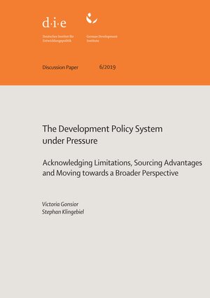 Buchcover The development policy system under pressure | Victoria Gonsior | EAN 9783960210962 | ISBN 3-96021-096-5 | ISBN 978-3-96021-096-2