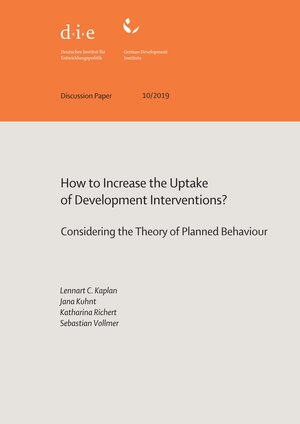 Buchcover How to increase the uptake of development interventions? | Lennart C. Kaplan | EAN 9783960211006 | ISBN 3-96021-100-7 | ISBN 978-3-96021-100-6