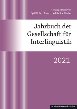 Buchcover Jahrbuch der Gesellschaft für Interlinguistik | EAN 9783960234302 | ISBN 3-96023-430-9 | ISBN 978-3-96023-430-2