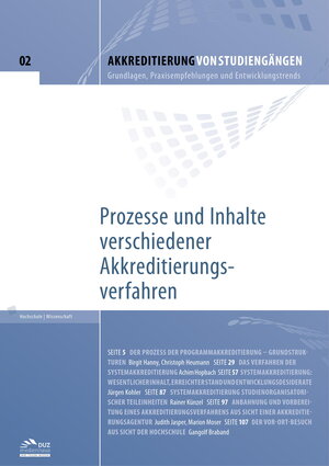 Buchcover Akkreditierung von Studiengängen – Heft 2 | Birgit Hanny | EAN 9783960371359 | ISBN 3-96037-135-7 | ISBN 978-3-96037-135-9