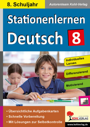 Buchcover Stationenlernen Deutsch / Klasse 8 | Autorenteam Kohl-Verlag | EAN 9783960400172 | ISBN 3-96040-017-9 | ISBN 978-3-96040-017-2