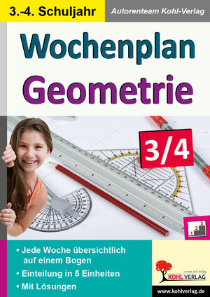 Buchcover Wochenplan Geometrie / Klasse 3-4 | Autorenteam Kohl-Verlag | EAN 9783960401117 | ISBN 3-96040-111-6 | ISBN 978-3-96040-111-7