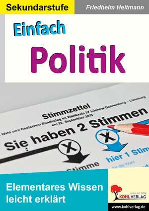 Buchcover Einfach Politik | Friedhelm Heitmann | EAN 9783960404378 | ISBN 3-96040-437-9 | ISBN 978-3-96040-437-8