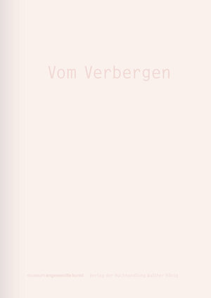 Buchcover Vom Verbergen  | EAN 9783960981558 | ISBN 3-96098-155-4 | ISBN 978-3-96098-155-8