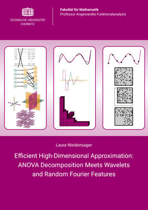 Buchcover Efficient High-Dimensional Approximation: ANOVA Decomposition Meets Wavelets and Random Fourier Features | Laura Weidensager | EAN 9783961002719 | ISBN 3-96100-271-1 | ISBN 978-3-96100-271-9