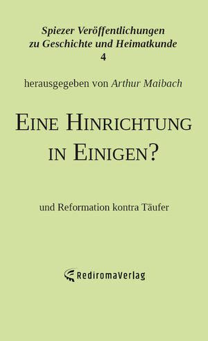 Buchcover Eine Hinrichtung in Einigen? | Arthur Maibach | EAN 9783961032129 | ISBN 3-96103-212-2 | ISBN 978-3-96103-212-9