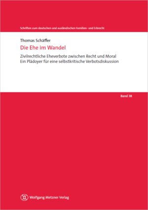 Buchcover Die Ehe im Wandel | Thomas Schäffer | EAN 9783961171422 | ISBN 3-96117-142-4 | ISBN 978-3-96117-142-2