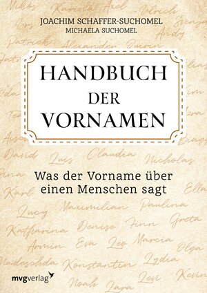 Buchcover Handbuch der Vornamen | Joachim Schaffer-Suchomel | EAN 9783961217359 | ISBN 3-96121-735-1 | ISBN 978-3-96121-735-9