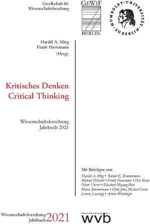 Buchcover Kritisches Denken - Critical Thinking | Harald A. Mieg | EAN 9783961383535 | ISBN 3-96138-353-7 | ISBN 978-3-96138-353-5