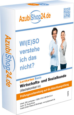Buchcover Lernkarten Wiso Wirtschafts- und Sozialkunde Mechatroniker | Michaela Rung-Kraus | EAN 9783961590124 | ISBN 3-96159-012-5 | ISBN 978-3-96159-012-4