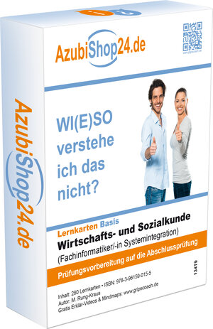 Buchcover Lernkarten Wiso Wirtschafts- und Sozialkunde Fachinformatiker Systemintegration | Michaela Rung-Kraus | EAN 9783961590155 | ISBN 3-96159-015-X | ISBN 978-3-96159-015-5