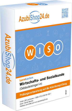 Buchcover Lernkarten Wirtschafts- und Sozialkunde Gebäudereiniger Prüfungsvorbereitung Wiso Prüfung | Daniel Becker | EAN 9783961591961 | ISBN 3-96159-196-2 | ISBN 978-3-96159-196-1