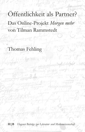 Buchcover Öffentlichkeit als Partner? | Thomas Fehling | EAN 9783961630981 | ISBN 3-96163-098-4 | ISBN 978-3-96163-098-1