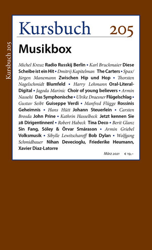 Buchcover Kursbuch 205 | EAN 9783961962020 | ISBN 3-96196-202-2 | ISBN 978-3-96196-202-0