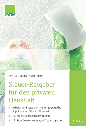 Buchcover Steuer-Ratgeber für den privaten Haushalt | Prof. Dr. Claudia Ossola-Haring | EAN 9783962760014 | ISBN 3-96276-001-6 | ISBN 978-3-96276-001-4