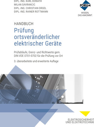 Buchcover Handbuch Prüfung ortsveränderlicher elektrischer Geräte | Karl Donath | EAN 9783963142642 | ISBN 3-96314-264-2 | ISBN 978-3-96314-264-2