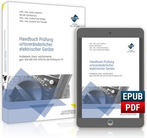 Buchcover Handbuch Prüfung ortsveränderlicher elektrischer Geräte | Karl Donath | EAN 9783963142659 | ISBN 3-96314-265-0 | ISBN 978-3-96314-265-9