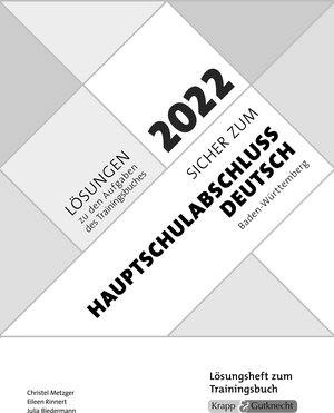 Buchcover Sicher zum Hauptschulabschluss Deutsch Baden-Württemberg 2022 | Christel Metzger | EAN 9783963230417 | ISBN 3-96323-041-X | ISBN 978-3-96323-041-7