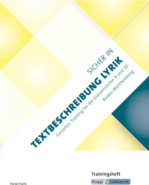 Buchcover Sicher in Textbeschreibung Lyrik – Baden-Württemberg – Trainingsheft | Florian Fuchs | EAN 9783963230493 | ISBN 3-96323-049-5 | ISBN 978-3-96323-049-3
