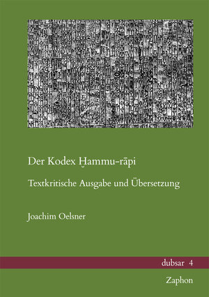 Buchcover Der Kodex Ḫammu-rāpi | Joachim Oelsner | EAN 9783963270086 | ISBN 3-96327-008-X | ISBN 978-3-96327-008-6