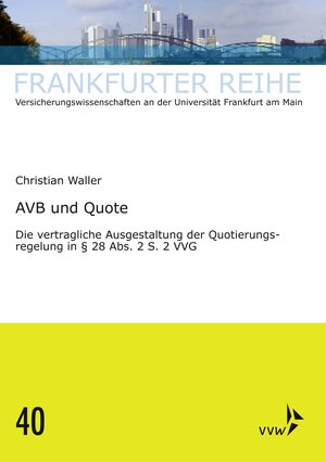 Buchcover AVB und Quote | Christian Waller | EAN 9783963290077 | ISBN 3-96329-007-2 | ISBN 978-3-96329-007-7