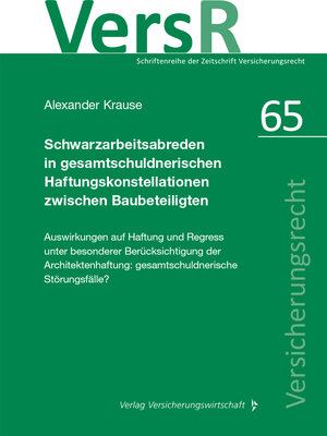 Buchcover Schwarzarbeitsabreden in gesamtschuldnerischen Haftungskonstellationen zwischen Baubeteiligten | Alexander Krause | EAN 9783963293351 | ISBN 3-96329-335-7 | ISBN 978-3-96329-335-1