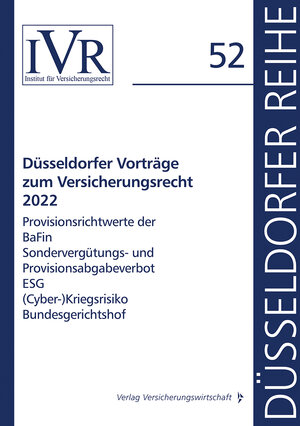 Buchcover Düsseldorfer Vorträge zum Versicherungsrecht 2022  | EAN 9783963294648 | ISBN 3-96329-464-7 | ISBN 978-3-96329-464-8