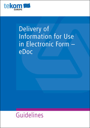 Buchcover Delivery of information for use in electronic form – eDoc | Roland Schmeling | EAN 9783963930850 | ISBN 3-96393-085-3 | ISBN 978-3-96393-085-0