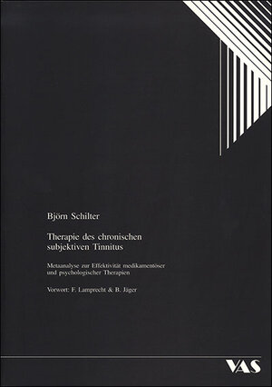 Buchcover Therapie des chronischen subjektiven Tinnitus | Björn Schilter | EAN 9783964740274 | ISBN 3-96474-027-6 | ISBN 978-3-96474-027-4
