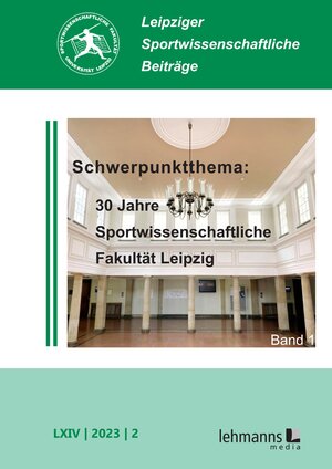 Buchcover Leipziger Sportwissenschaftliche Beiträge  | EAN 9783965434820 | ISBN 3-96543-482-9 | ISBN 978-3-96543-482-0