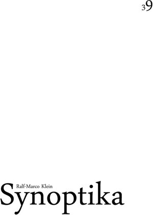 Buchcover Synoptika | Ralf-Marco Klein | EAN 9783965441996 | ISBN 3-96544-199-X | ISBN 978-3-96544-199-6