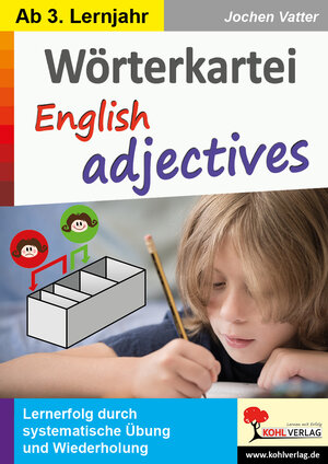 Buchcover Wörterkartei English adjectives | Jochen Vatter | EAN 9783966242189 | ISBN 3-96624-218-4 | ISBN 978-3-96624-218-9