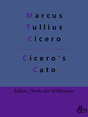Buchcover Cicero's Cato | Marcus Tullius Cicero | EAN 9783966373838 | ISBN 3-96637-383-1 | ISBN 978-3-96637-383-8