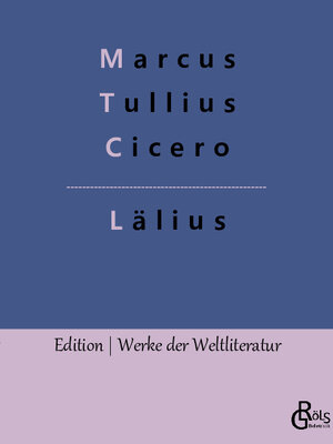 Buchcover Lälius | Marcus Tullius Cicero | EAN 9783966373845 | ISBN 3-96637-384-X | ISBN 978-3-96637-384-5