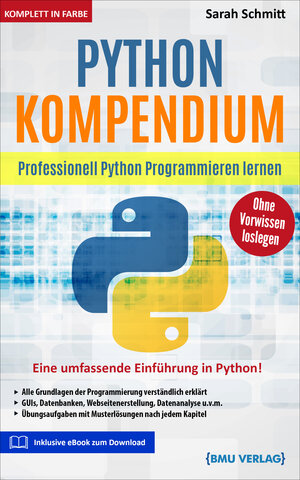 Buchcover Python Kompendium | Sarah Schmitt | EAN 9783966450201 | ISBN 3-96645-020-8 | ISBN 978-3-96645-020-1