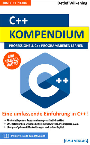 Buchcover C++ Kompendium | Detlef Wilkening | EAN 9783966450409 | ISBN 3-96645-040-2 | ISBN 978-3-96645-040-9