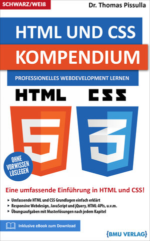 Buchcover HTML und CSS Kompendium | Dr. Thomas Pissulla | EAN 9783966450645 | ISBN 3-96645-064-X | ISBN 978-3-96645-064-5
