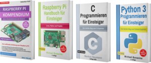 Buchcover Raspberry Pi Kompendium + Raspberry Pi Handbuch für Einsteiger + C Programmieren für Einsteiger + Python 3 Programmieren für Einsteiger | Michael Bonacina | EAN 9783966451321 | ISBN 3-96645-132-8 | ISBN 978-3-96645-132-1