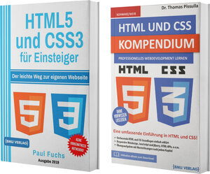 Buchcover HTML5 und CSS3 für Einsteiger + HTML und CSS Kompendium (Taschenbuch) | Paul Fuchs | EAN 9783966459792 | ISBN 3-96645-979-5 | ISBN 978-3-96645-979-2