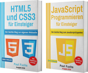 Buchcover HTML5 und CSS3 für Einsteiger + JavaScript Programmieren für Einsteiger (Taschenbuch) | Paul Fuchs | EAN 9783966459815 | ISBN 3-96645-981-7 | ISBN 978-3-96645-981-5