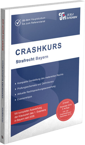 Buchcover CRASHKURS Strafrecht - Bayern | Dirk Schweinberger | EAN 9783967120318 | ISBN 3-96712-031-7 | ISBN 978-3-96712-031-8