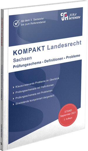 Buchcover KOMPAKT Landesrecht - Sachsen | Dirk Kues | EAN 9783967121063 | ISBN 3-96712-106-2 | ISBN 978-3-96712-106-3