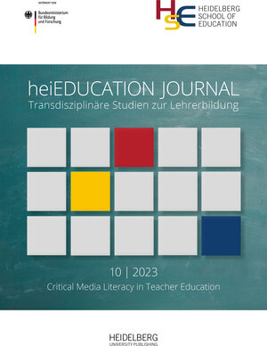 Buchcover heiEDUCATION JOURNAL / Critical Media Literacy in Teacher Education  | EAN 9783968222127 | ISBN 3-96822-212-1 | ISBN 978-3-96822-212-7