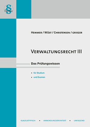 Buchcover eBook Verwaltungsrecht III | Karl-Edmund Hemmer | EAN 9783968380933 | ISBN 3-96838-093-2 | ISBN 978-3-96838-093-3